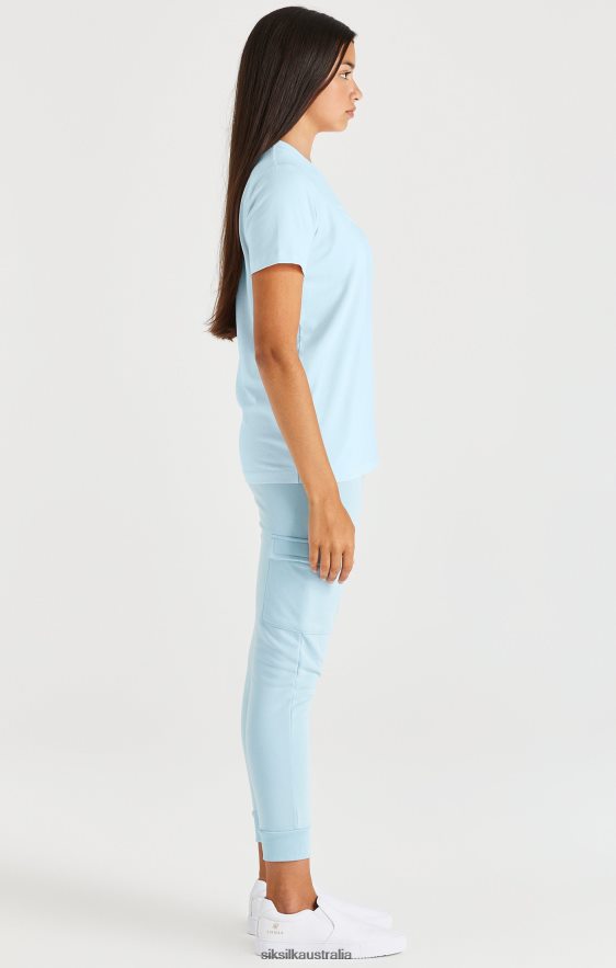 Girls Apparel TB82N319 SikSilk Branded Tee - Blue