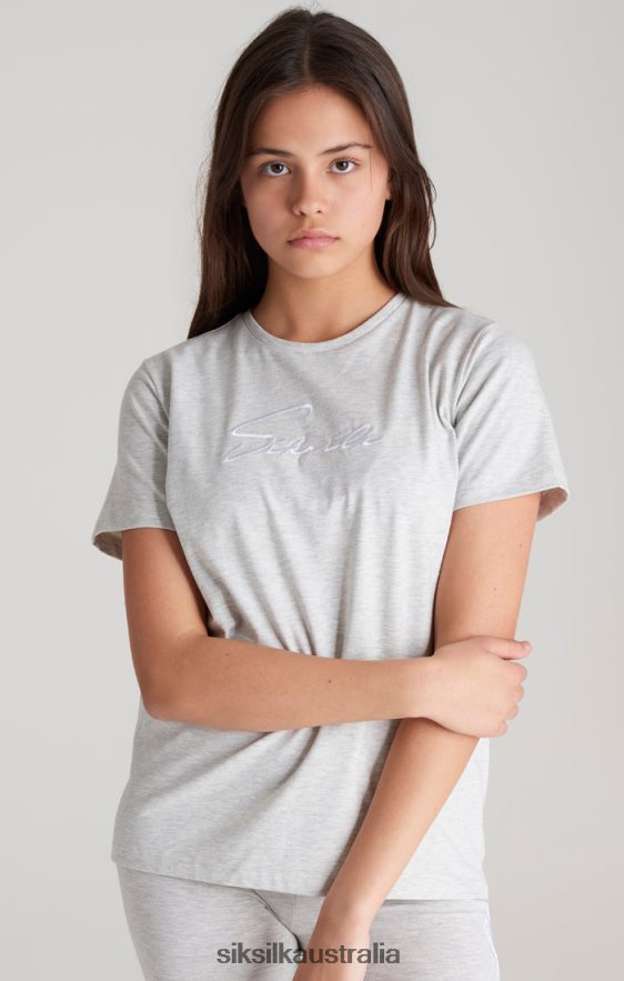 Girls Apparel TB82N322 SikSilk Grey Marl Signature Boyfriend T-Shirt