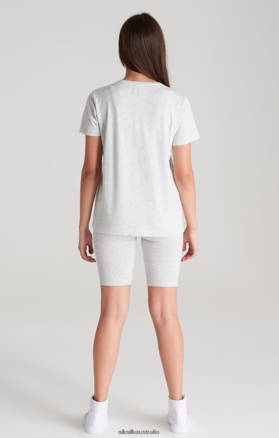 Girls Apparel TB82N322 SikSilk Grey Marl Signature Boyfriend T-Shirt