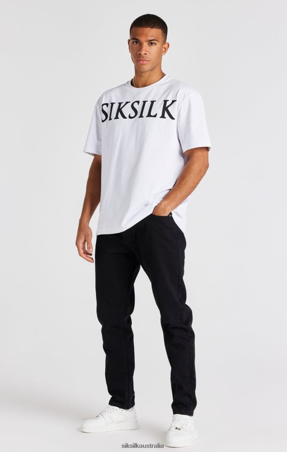 Men Apparel TB82N542 SikSilk Black Rose Straight Cut Denim