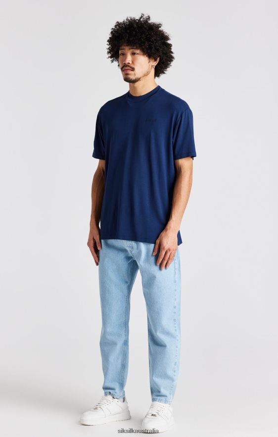 Men Apparel TB82N544 SikSilk Light Blue Basic Carrot Jean