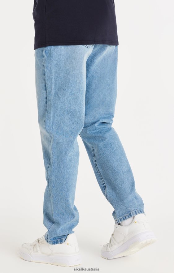 Men Apparel TB82N548 SikSilk Blue Straight Cut Denim