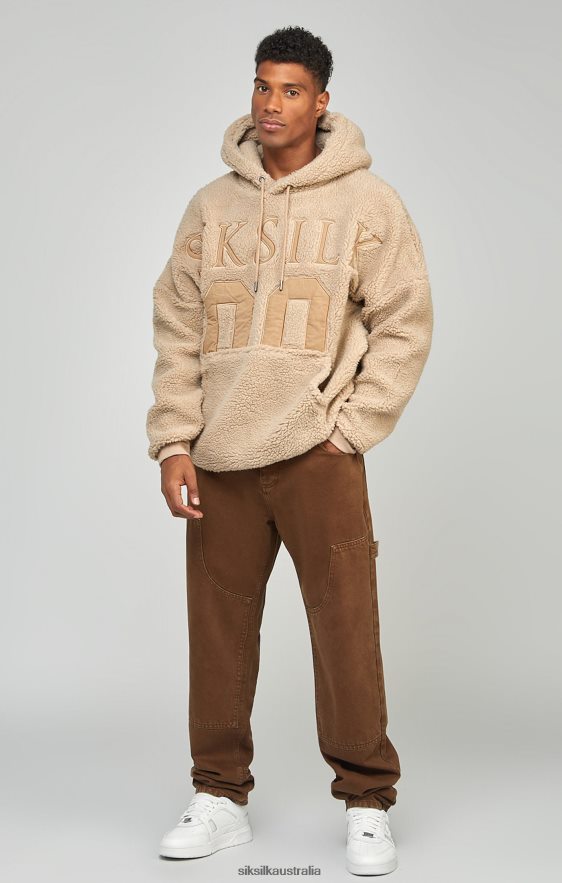 Men Apparel TB82N549 SikSilk Brown Straight Fit Carpenter Denim