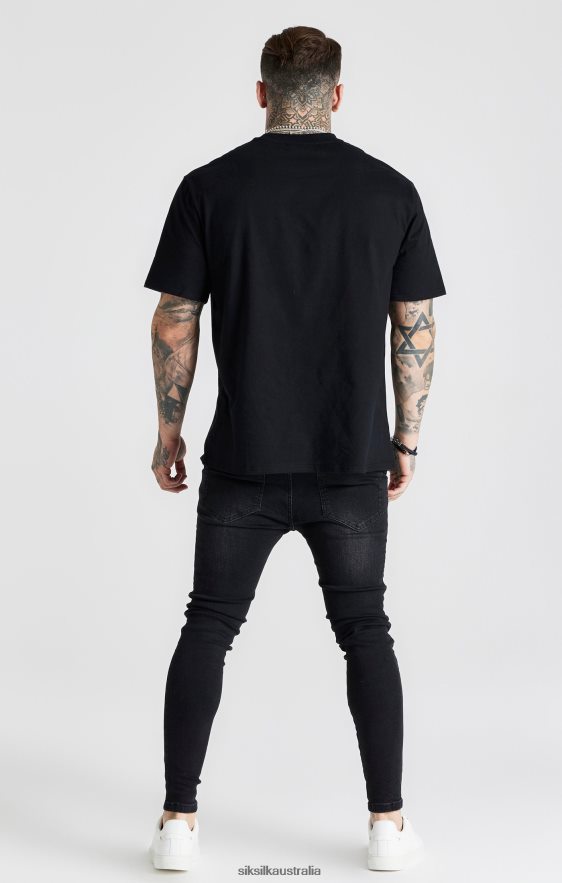 Men Apparel TB82N557 SikSilk Black Washed Essential Skinny Jean
