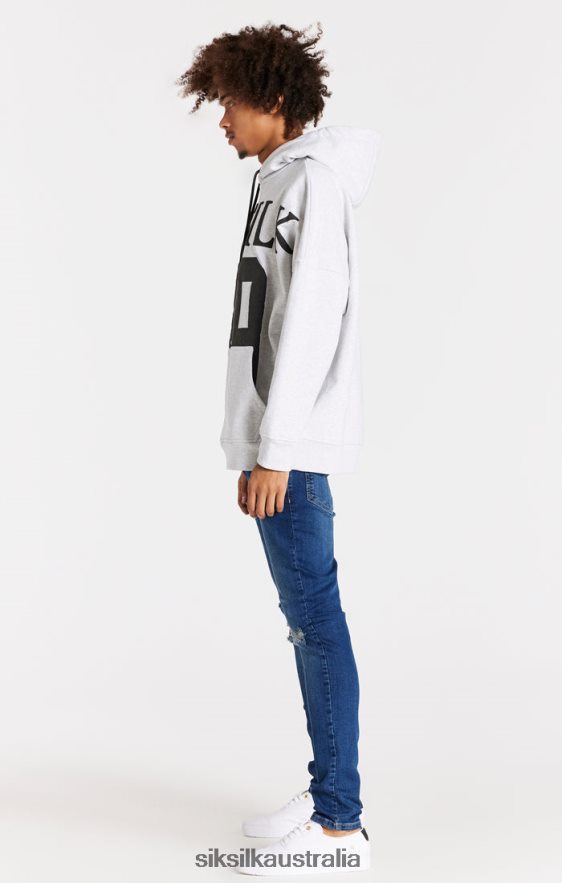 Men Apparel TB82N563 SikSilk Blue Distressed Slim Fit Jean