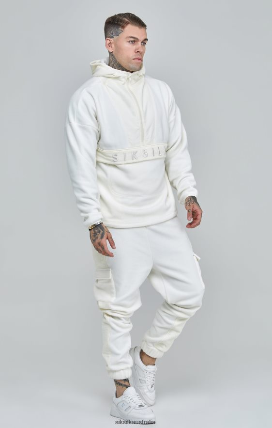 Men Apparel TB82N531 SikSilk Ecru Polar Fleece Relaxed Jogger