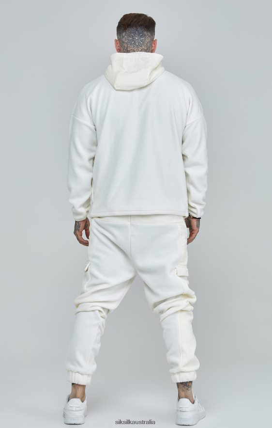 Men Apparel TB82N531 SikSilk Ecru Polar Fleece Relaxed Jogger