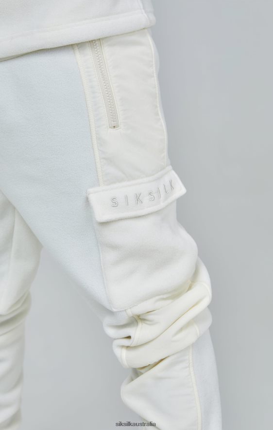 Men Apparel TB82N531 SikSilk Ecru Polar Fleece Relaxed Jogger