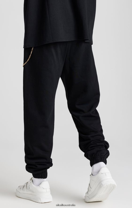 Men Apparel TB82N533 SikSilk Black Chain Jogger