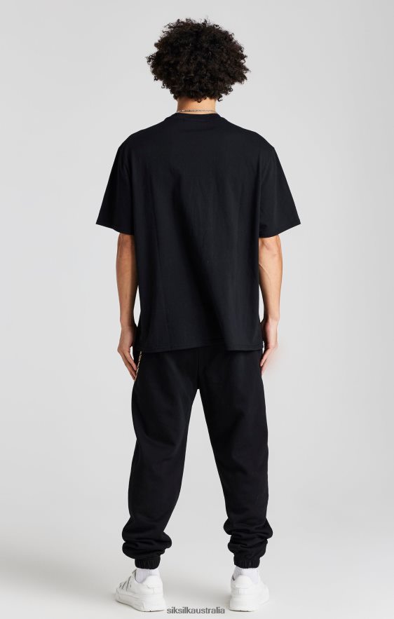 Men Apparel TB82N533 SikSilk Black Chain Jogger