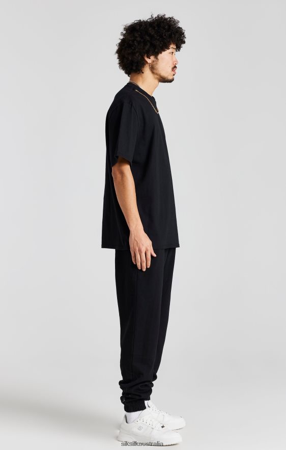 Men Apparel TB82N533 SikSilk Black Chain Jogger