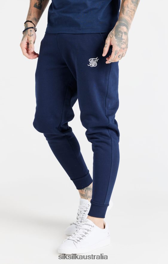 Men Apparel TB82N539 SikSilk Navy Essential Fitted Jogger