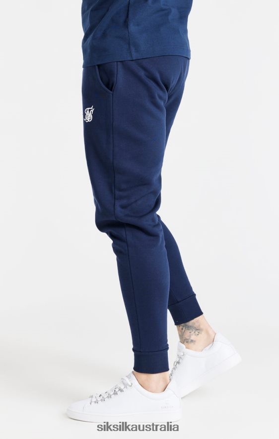 Men Apparel TB82N539 SikSilk Navy Essential Fitted Jogger