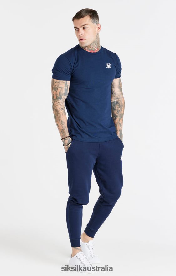Men Apparel TB82N539 SikSilk Navy Essential Fitted Jogger
