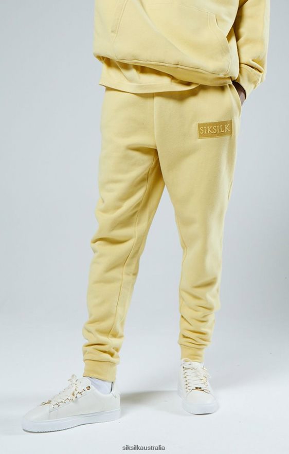 Men Apparel TB82N540 SikSilk Yellow Relaxed Fit Cuffed Jogger