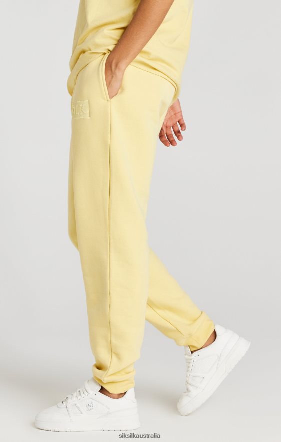 Men Apparel TB82N540 SikSilk Yellow Relaxed Fit Cuffed Jogger