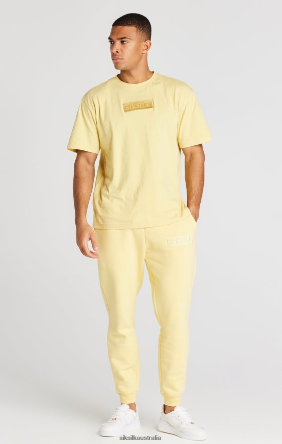 Men Apparel TB82N540 SikSilk Yellow Relaxed Fit Cuffed Jogger