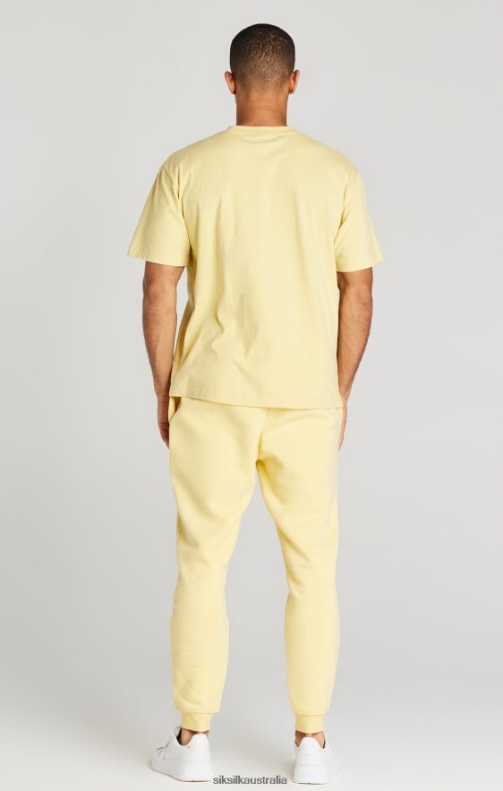 Men Apparel TB82N540 SikSilk Yellow Relaxed Fit Cuffed Jogger