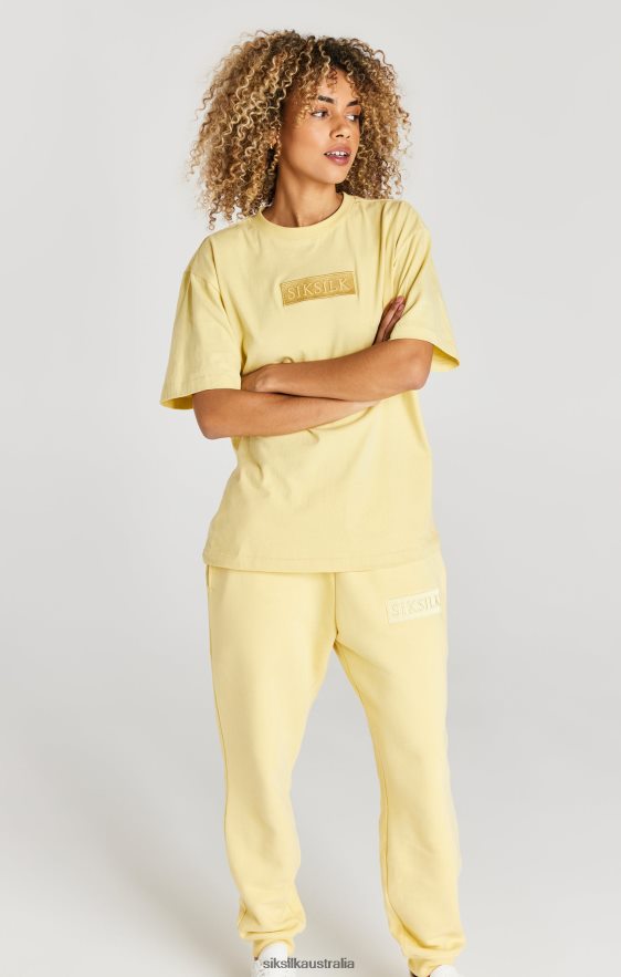 Men Apparel TB82N540 SikSilk Yellow Relaxed Fit Cuffed Jogger