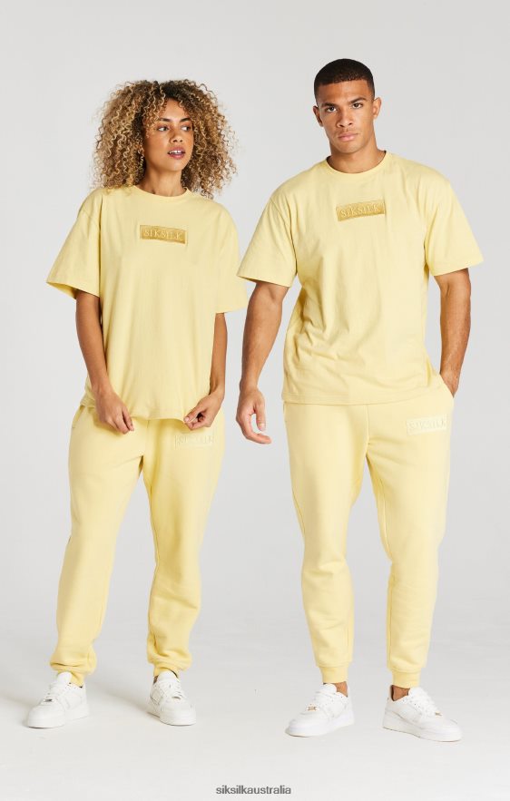 Men Apparel TB82N540 SikSilk Yellow Relaxed Fit Cuffed Jogger