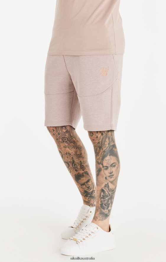Men Apparel TB82N572 SikSilk Pink Washed Textured Short