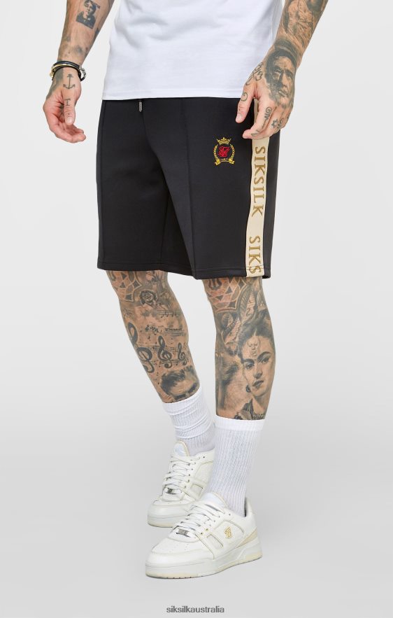 Men Apparel TB82N577 SikSilk Black Crest Short