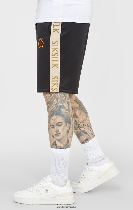 Men Apparel TB82N577 SikSilk Black Crest Short