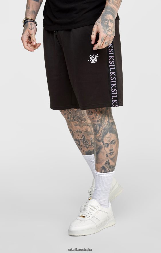 Men Apparel TB82N611 SikSilk Black Taped Short