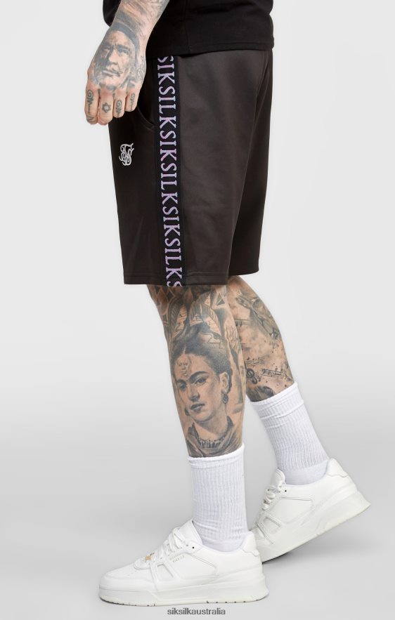 Men Apparel TB82N611 SikSilk Black Taped Short