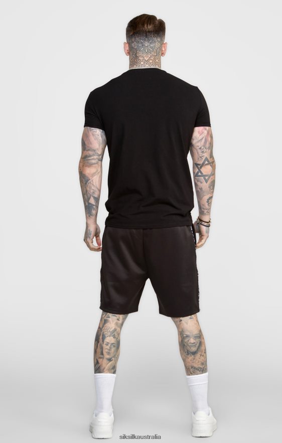 Men Apparel TB82N611 SikSilk Black Taped Short