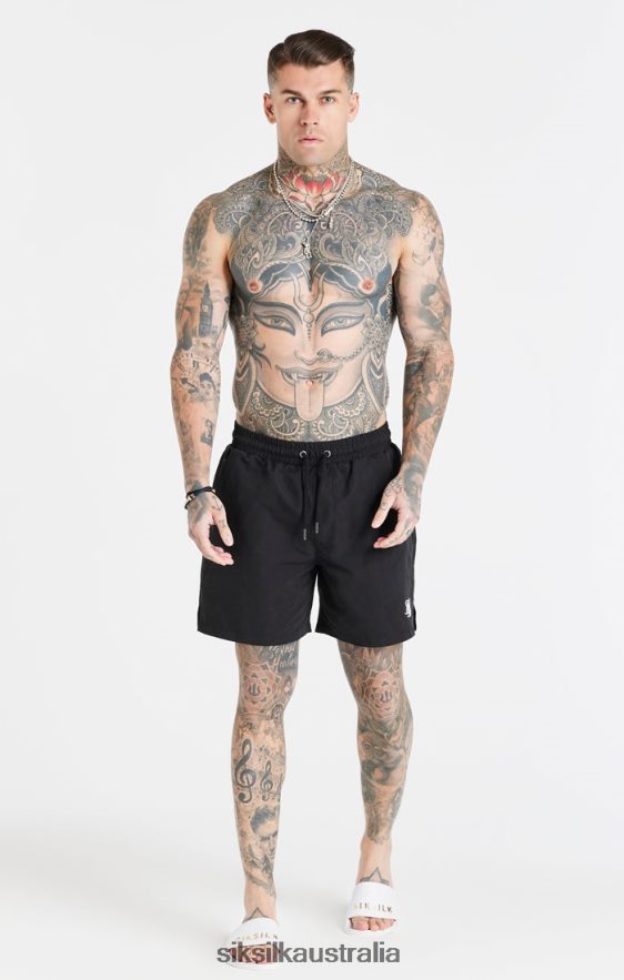 Men Apparel TB82N617 SikSilk Black Essential Swim Short