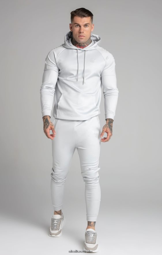 Men Apparel TB82N506 SikSilk Grey Embroidered Panel Cuffed Pant