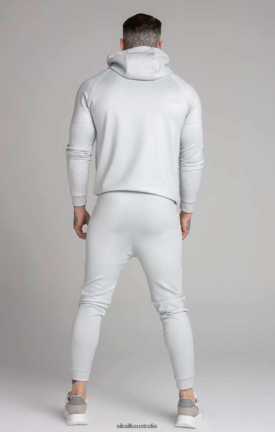 Men Apparel TB82N506 SikSilk Grey Embroidered Panel Cuffed Pant