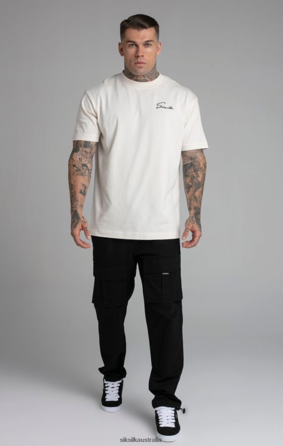 Men Apparel TB82N512 SikSilk Black Ripstop Cargo Pants
