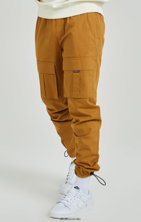 Men Apparel TB82N513 SikSilk Tan Ripstop Cargo Pants