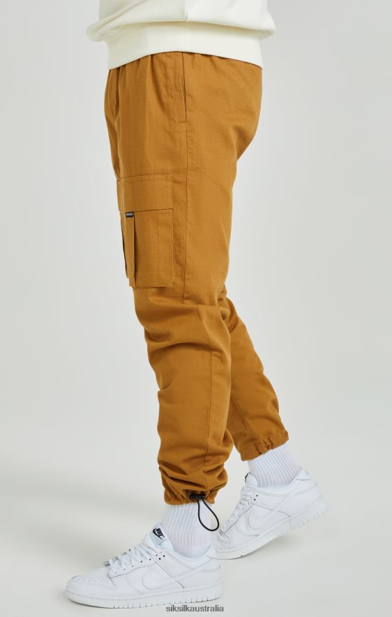 Men Apparel TB82N513 SikSilk Tan Ripstop Cargo Pants