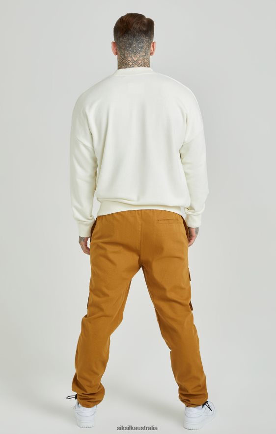 Men Apparel TB82N513 SikSilk Tan Ripstop Cargo Pants