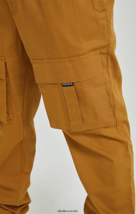 Men Apparel TB82N513 SikSilk Tan Ripstop Cargo Pants