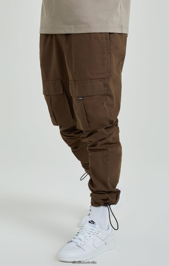Men Apparel TB82N514 SikSilk Brown Ripstop Cargo Pants