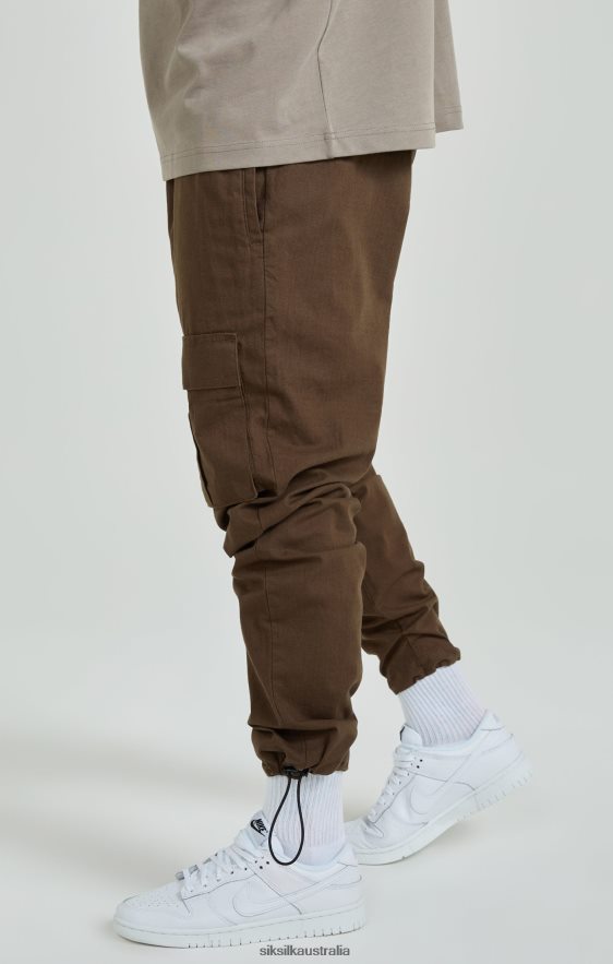 Men Apparel TB82N514 SikSilk Brown Ripstop Cargo Pants