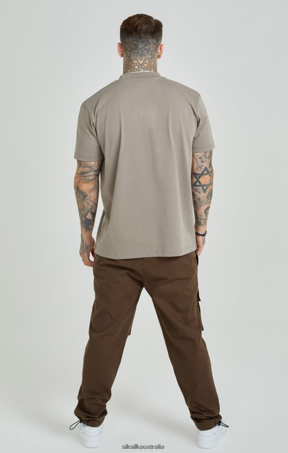 Men Apparel TB82N514 SikSilk Brown Ripstop Cargo Pants