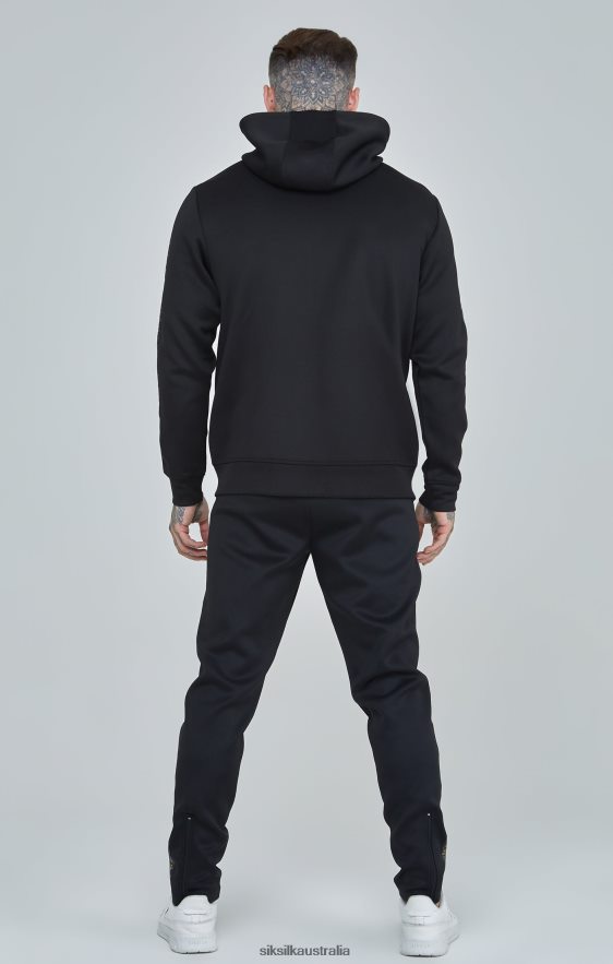 Men Apparel TB82N529 SikSilk Black Gold Tape Track Pants