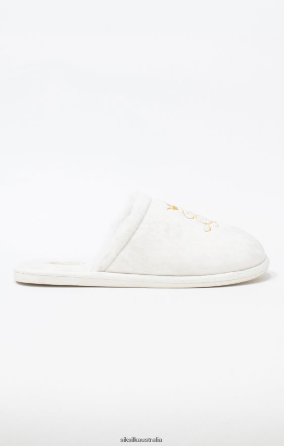 Men Footwear TB82N8 SikSilk x Messi White Slippers