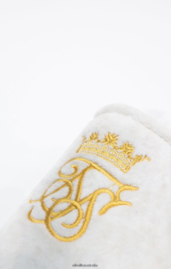 Men Footwear TB82N8 SikSilk x Messi White Slippers