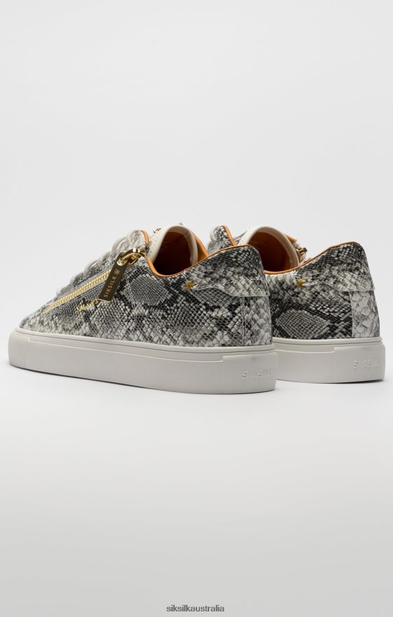 Men Footwear TB82N16 SikSilk White Kirkie Snakeskin Effect