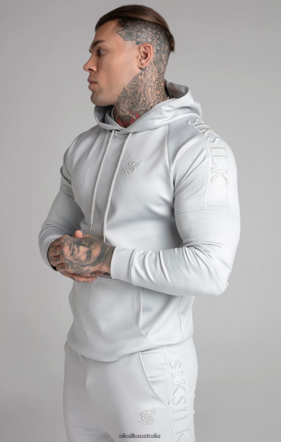 Men Apparel TB82N411 SikSilk Grey Panel Hoodie