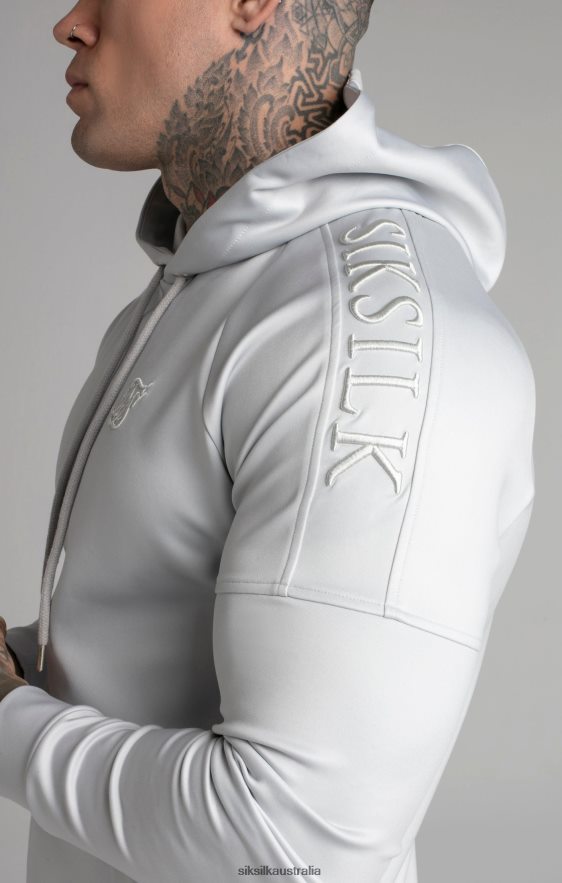 Men Apparel TB82N411 SikSilk Grey Panel Hoodie