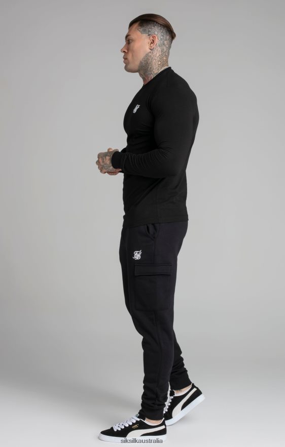 Men Apparel TB82N412 SikSilk Black Essential Sweatshirt
