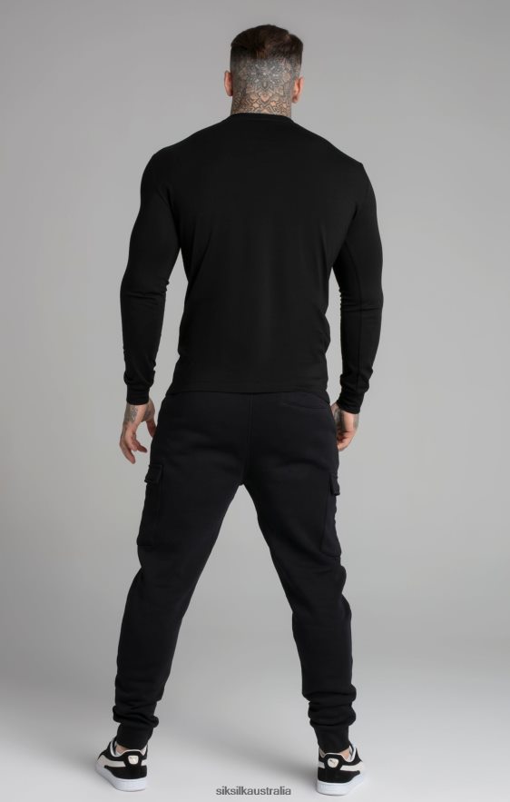Men Apparel TB82N412 SikSilk Black Essential Sweatshirt