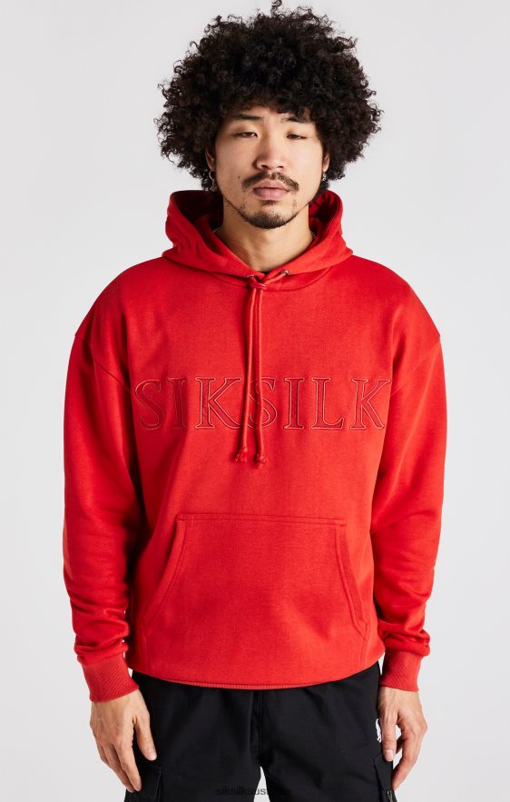 Men Apparel TB82N424 SikSilk Red Applique Hoodie